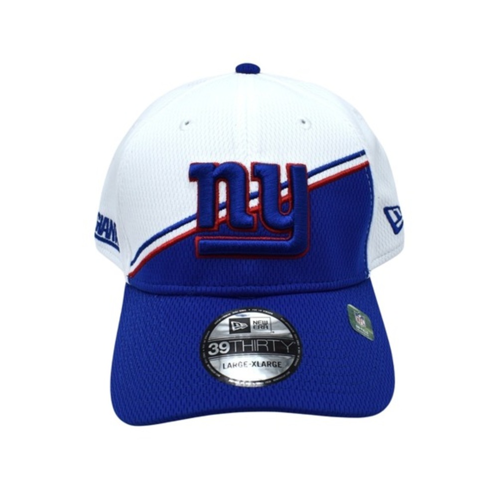 New Era 39THIRTY New York Giants NFL 2023 Sideline L/XL Hat Cap White Royal Blue